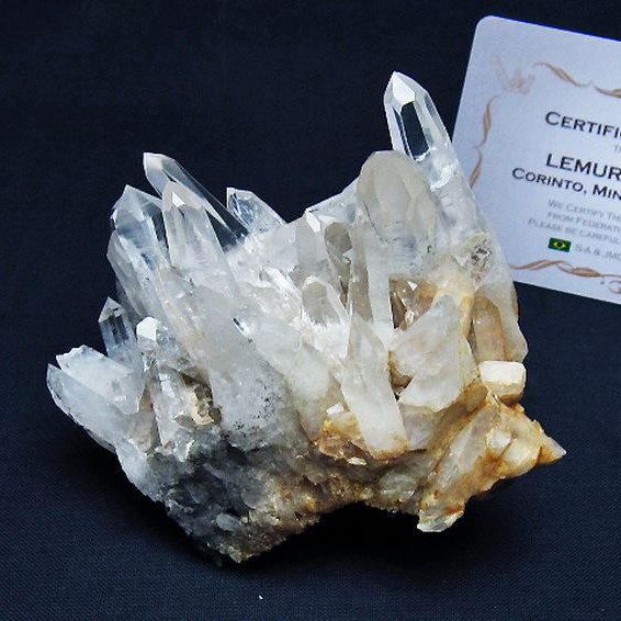 レムリアンシード 水晶 クラスター ミナスジェライス州コリント産  ※証明書付き[T759-1347]