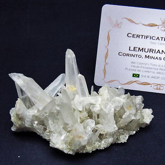 レムリアンシード 水晶 クラスター ミナスジェライス州コリント産  ※証明書付き[T759-1362]