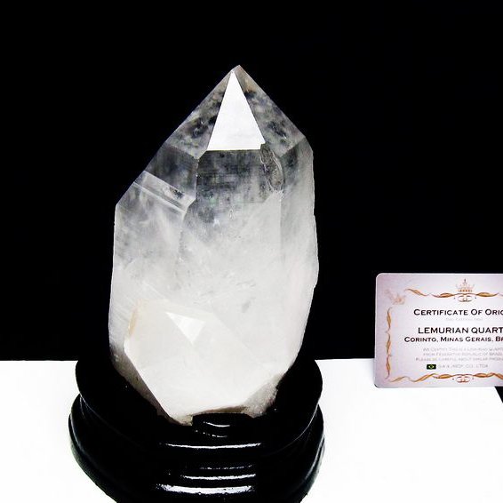 レムリアンシード水晶クラスター ミナスジェライス州コリント産 ※証明書付き[T760-3353]