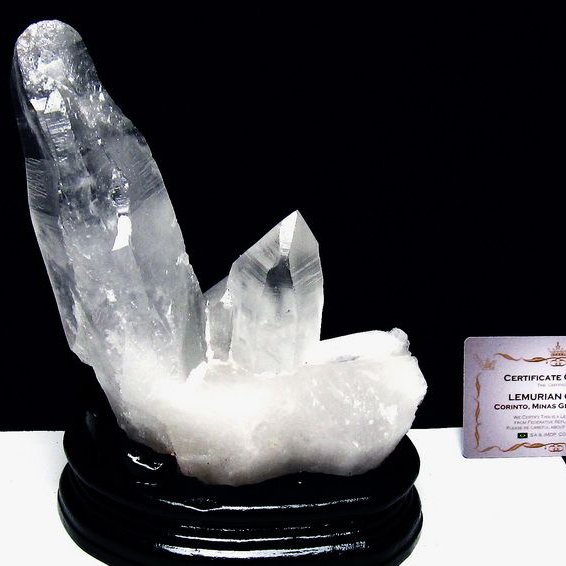 レムリアンシード水晶クラスター ミナスジェライス州コリント産 ※証明書付き[T760-3384]
