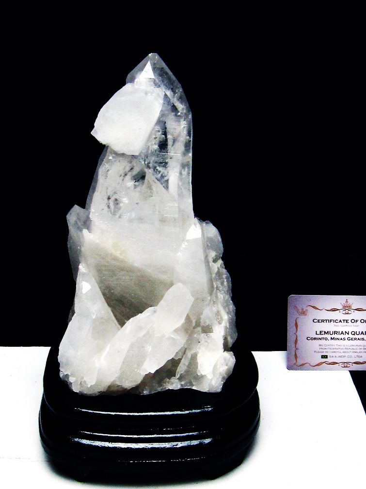 1.6Kg レムリアンシード水晶クラスター ミナスジェライス州コリント産 ※証明書付き[T760-3385]