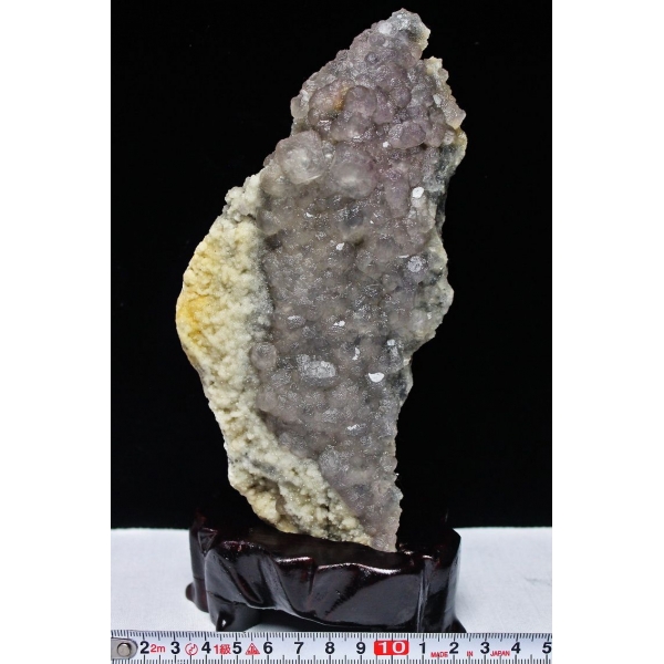 フローライト共生水晶カルサイト 原石[T768-217]