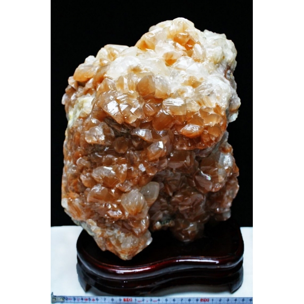 14.6Kg フローライト クラスター　台座付き 同梱不可[T768-642]