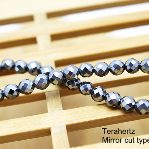 ★細胞活性化・健康★ テラヘルツブレスレット 64面ミラーカット5.5mm 高純度15N 《rv》   [T793-17]