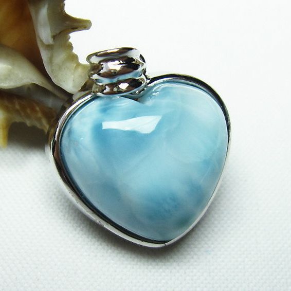 ラリマーハート ペンダント [T8-7730]