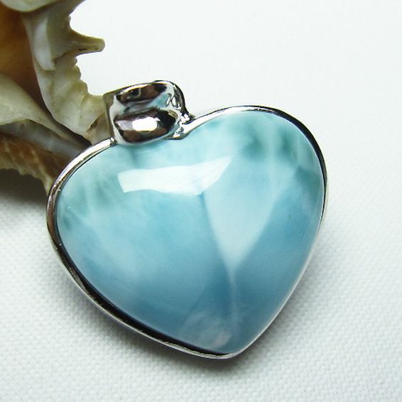 ラリマーハート ペンダント [T8-7741]