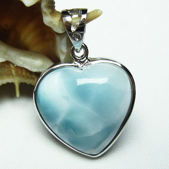 ラリマーハート ペンダント [T8-7746]