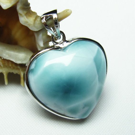 ラリマーハート ペンダント [T8-7747]