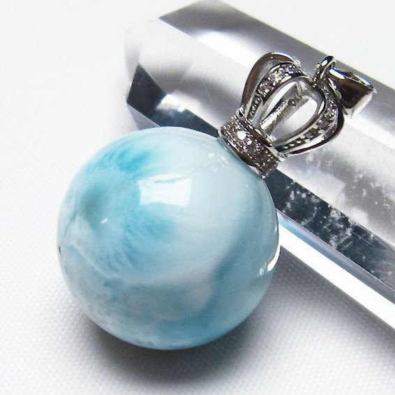 ラリマー 丸玉  ペンダント 20mm [T8-7907]