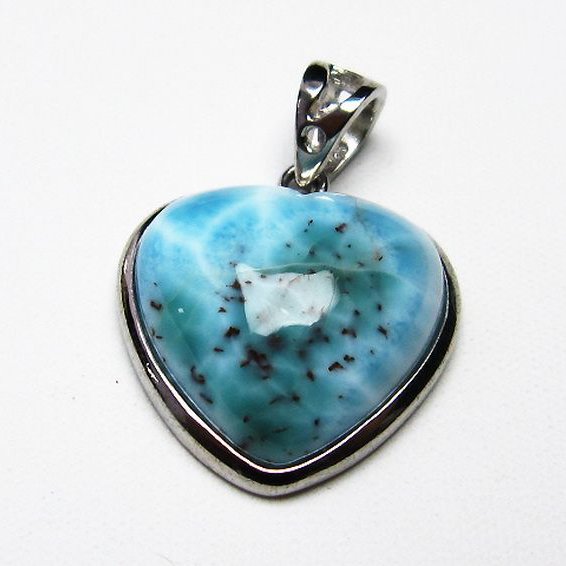 ラリマーハート ペンダント [T8-8149]