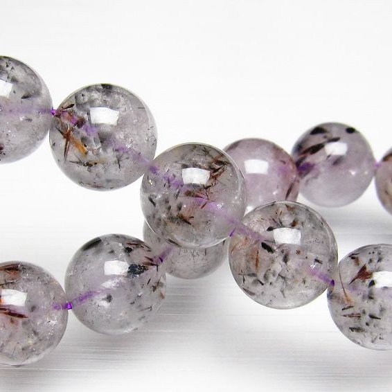 カコクセナイト インクォーツ ブレスレット 15mm [T800-1235]