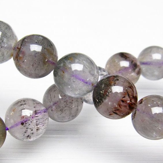 カコクセナイト インクォーツ ブレスレット 12mm [T800-1237]