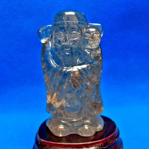 ライトニング水晶福神 置物[T800-551]