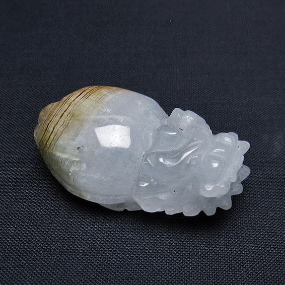 スーパーファントム水晶 龍亀 置物[T801-518]