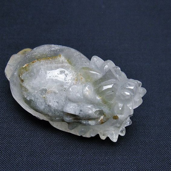 スーパーファントム水晶 龍亀 置物[T801-528]