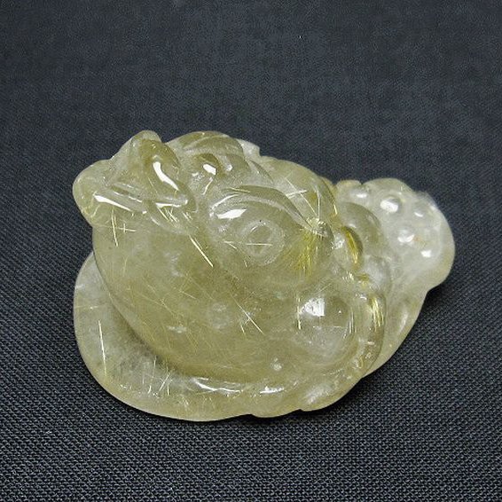 ゴールドタイチンルチル金蟾 置物[T801-615]