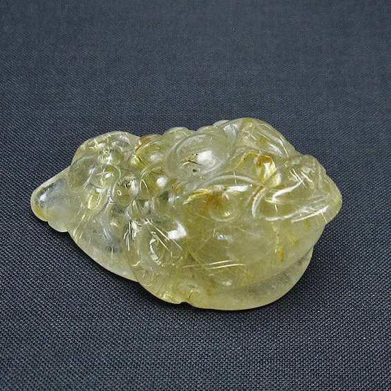 ゴールドタイチンルチル金蟾 置物[T801-642]