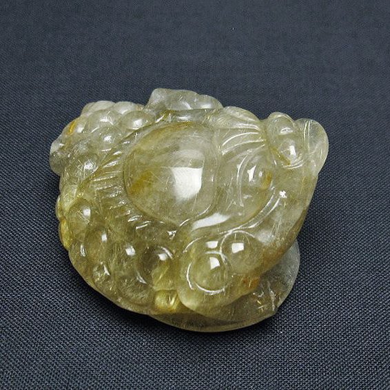 ゴールドタイチンルチル金蟾 置物[T801-704]