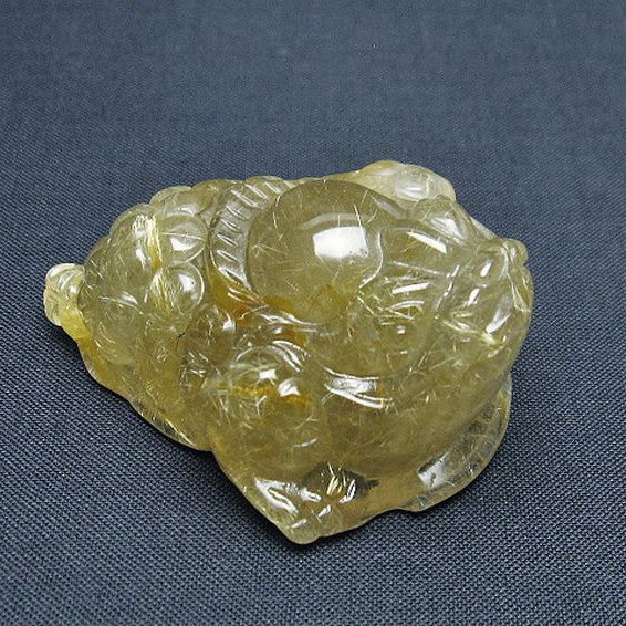 ゴールドタイチンルチル金蟾 置物[T801-716]