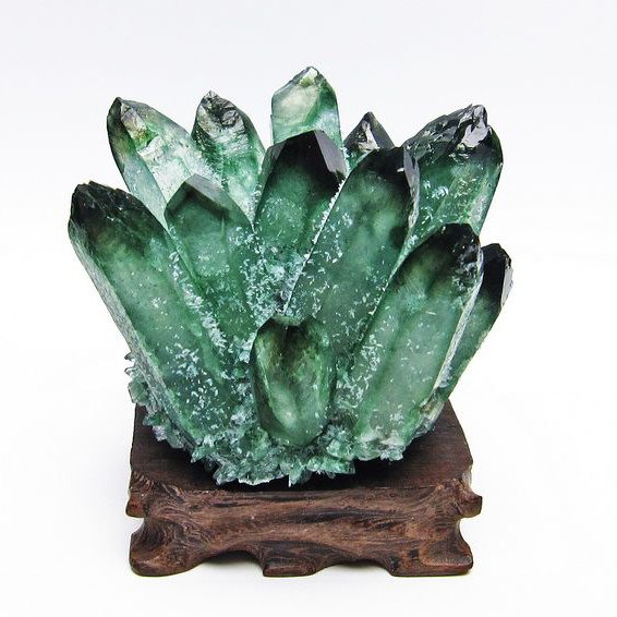 緑水晶 グリーンクォーツ クラスター [t802-4009]