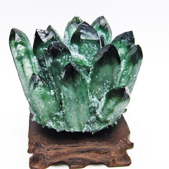 緑水晶 グリーンクォーツ クラスター [t802-4011]