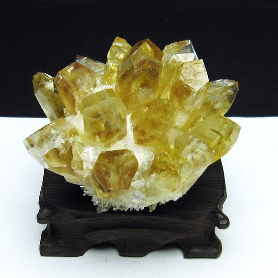 黄水晶 イエロークォーツ クラスター [T802-4485]
