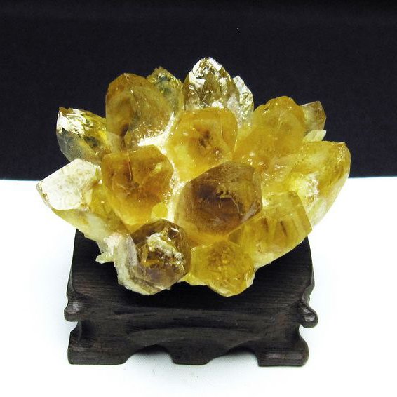 黄水晶 イエロークォーツ クラスター [T802-4489]