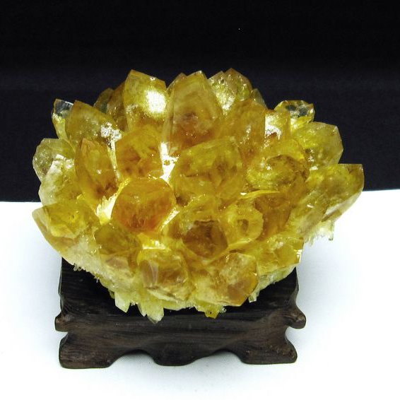 黄水晶 イエロークォーツ クラスター [T802-4541]