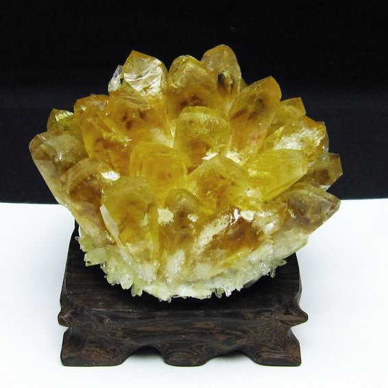 黄水晶 イエロークォーツ クラスター  [t802-4547]