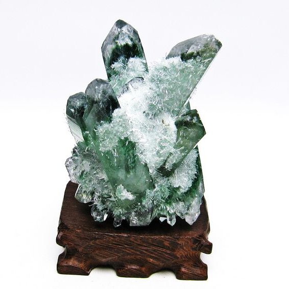 緑水晶 グリーンクォーツ クラスター [t802-4596]