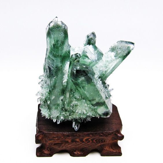 緑水晶 グリーンクォーツ クラスター [t802-4600]