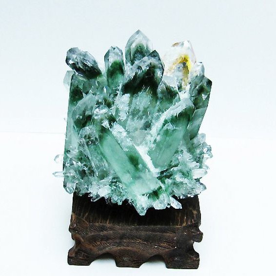 緑水晶 グリーンクォーツ クラスター[T802-5578]