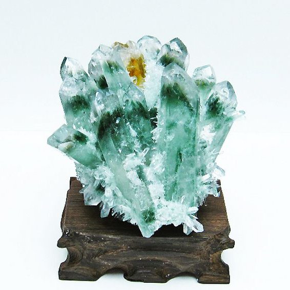 緑水晶 グリーンクォーツ クラスター[T802-5583]