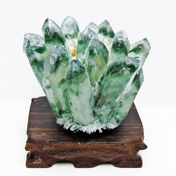 緑水晶 グリーンクォーツ クラスター[T802-5819]