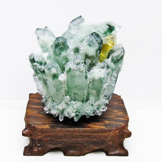 緑水晶 グリーンクォーツ クラスター[T802-5832]