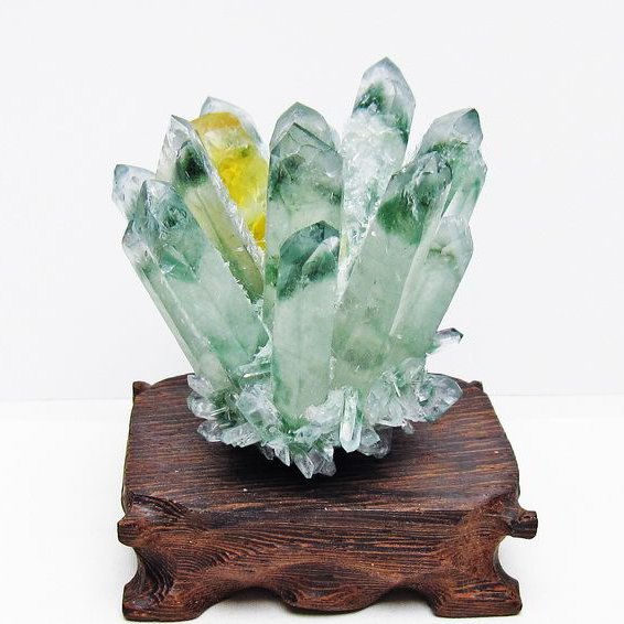 緑水晶 グリーンクォーツ クラスター[T802-5855]