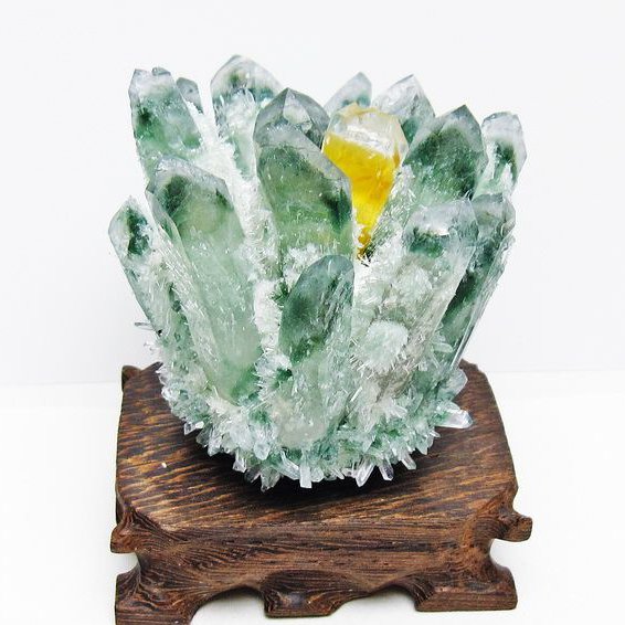 緑水晶 グリーンクォーツ クラスター[T802-5871]