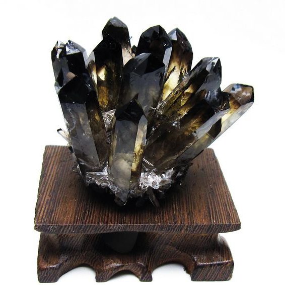 黒水晶 ブラッククォーツ クラスター[T802-6026]