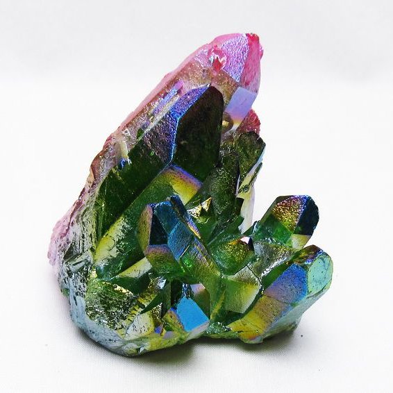 オーラ水晶 オーラクリスタル クラスター (レインボー)[T802-6117]