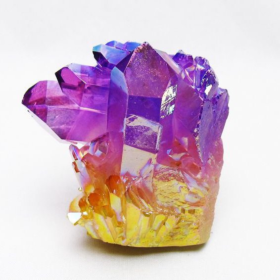 オーラ水晶 オーラクリスタル クラスター (レインボー)[T802-6146]