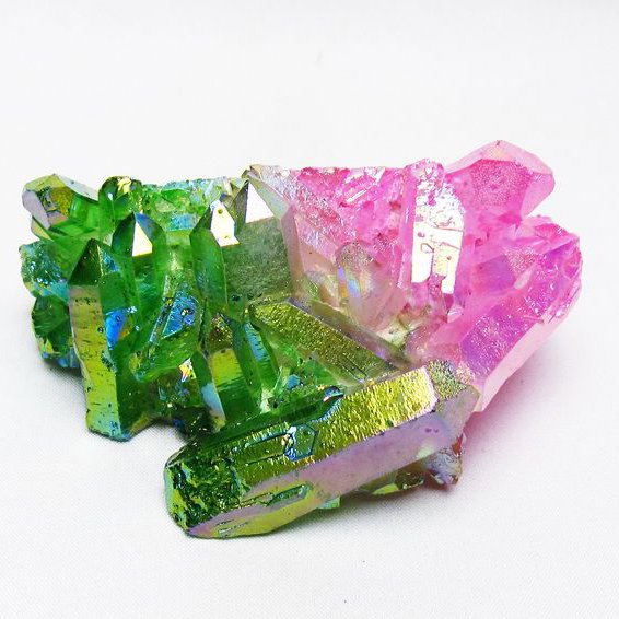 オーラ水晶 オーラクリスタル クラスター (レインボー)[T802-6155]