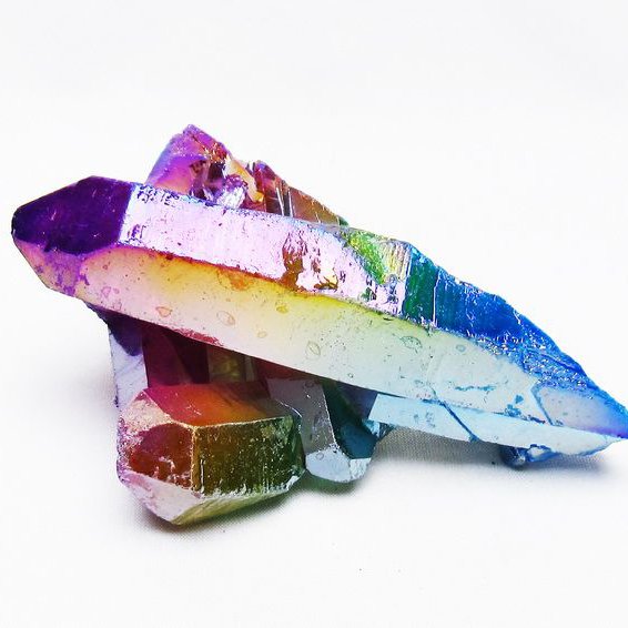 オーラ水晶 オーラクリスタル クラスター (レインボー)[T802-6156]