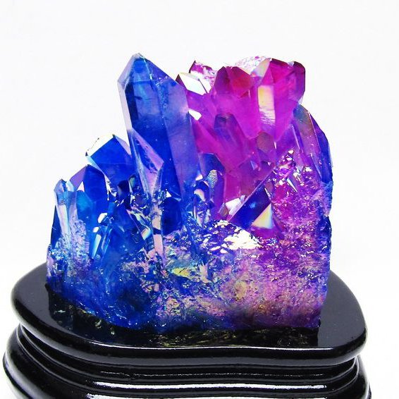 オーラ水晶 オーラクリスタル クラスター (レインボー) [t802-6191]