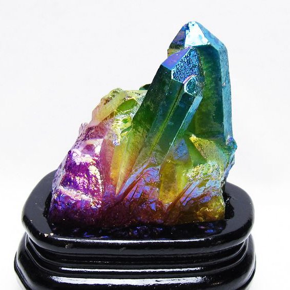 オーラ水晶 オーラクリスタル クラスター (レインボー)[T802-6206]