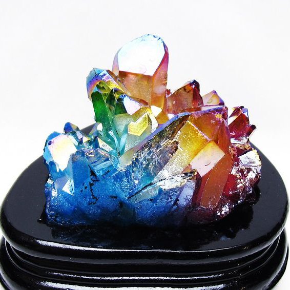 オーラ水晶 オーラクリスタル クラスター (レインボー) [t802-6220]