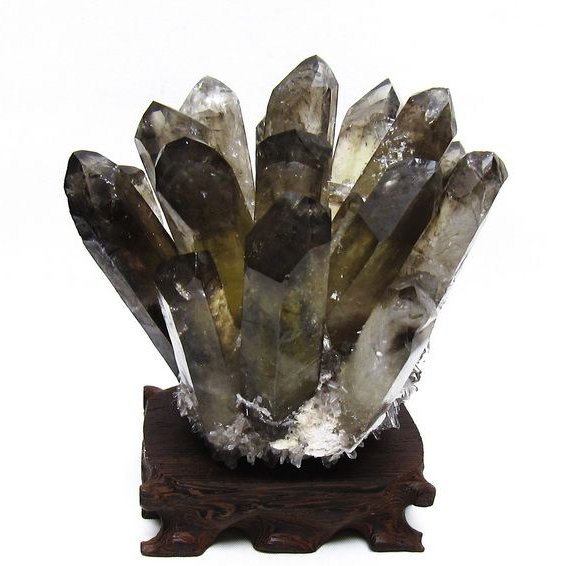 黒水晶 ブラッククォーツ クラスター [t802-6243]