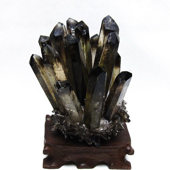 黒水晶 ブラッククォーツ クラスター [t802-6245]