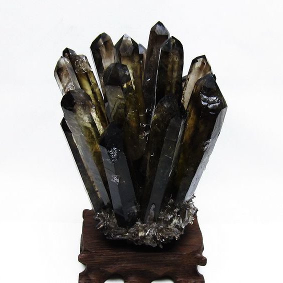 黒水晶 ブラッククォーツ クラスター [t802-6251]