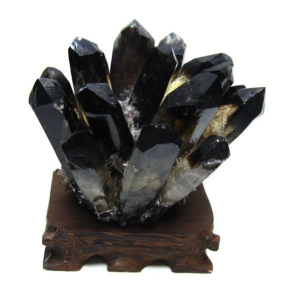 黒水晶 ブラッククォーツ クラスター [t802-6262]