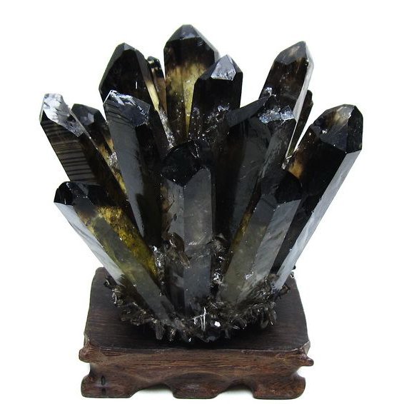 黒水晶 ブラッククォーツ クラスター [t802-6264]